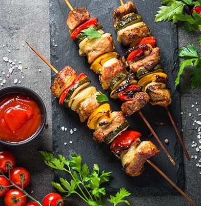 Omica BBQ Grill - Chicken Skewers